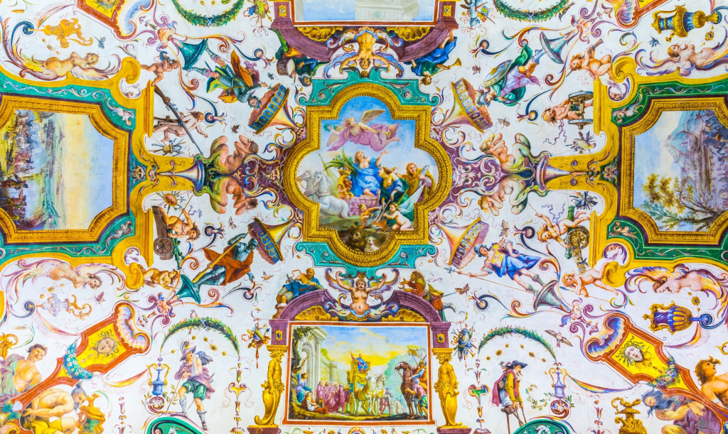 Ceiling of the Uffizi Gallery in Florence jigsaw puzzle in Piece of Art puzzles on TheJigsawPuzzles.com