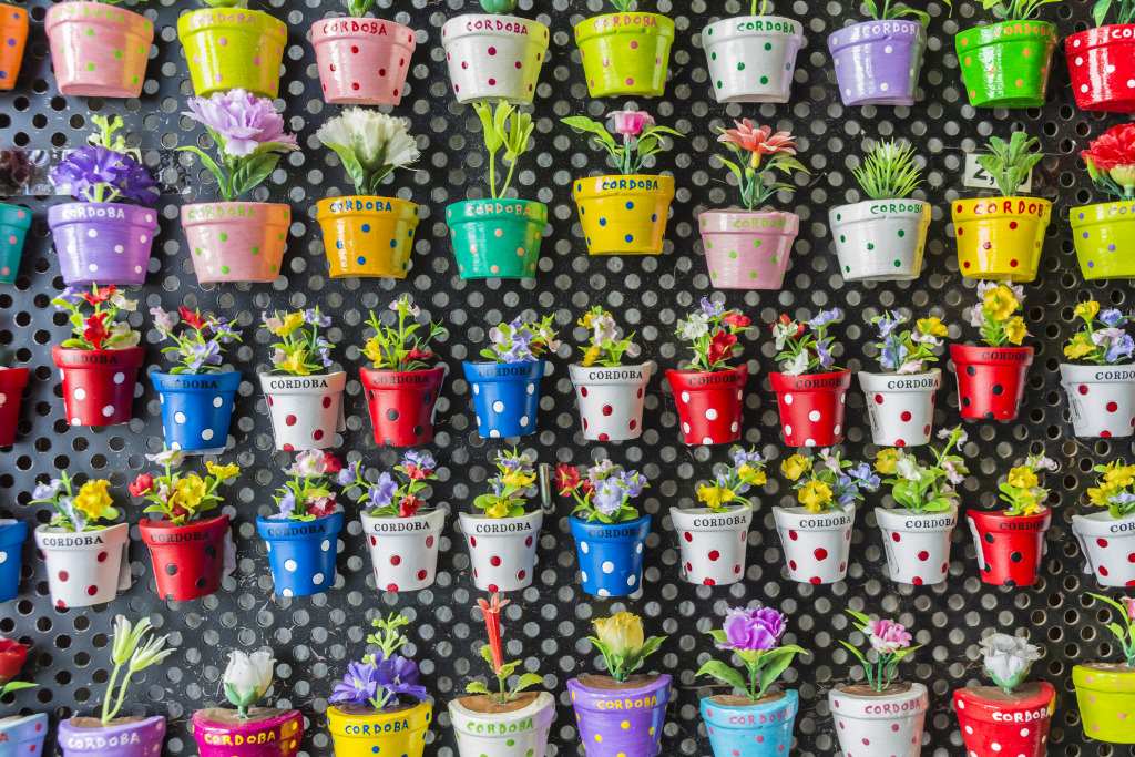 Andalusian Flower Pots in Cordoba, Spain jigsaw puzzle in Flowers puzzles on TheJigsawPuzzles.com