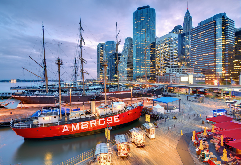 South Street Seaport, NYC jigsaw puzzle in Street View puzzles on TheJigsawPuzzles.com