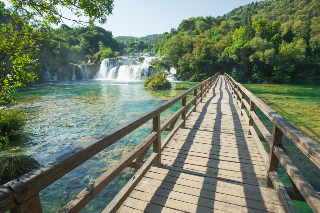 Krka National Park, Croatia jigsaw puzzle in Waterfalls puzzles on TheJigsawPuzzles.com