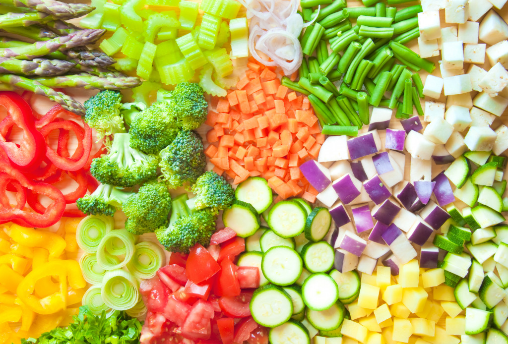 Cut Vegetables jigsaw puzzle in Fruits & Veggies puzzles on TheJigsawPuzzles.com