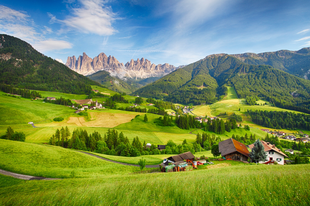 Val Di Funes, Italian Alps jigsaw puzzle in Great Sightings puzzles on TheJigsawPuzzles.com