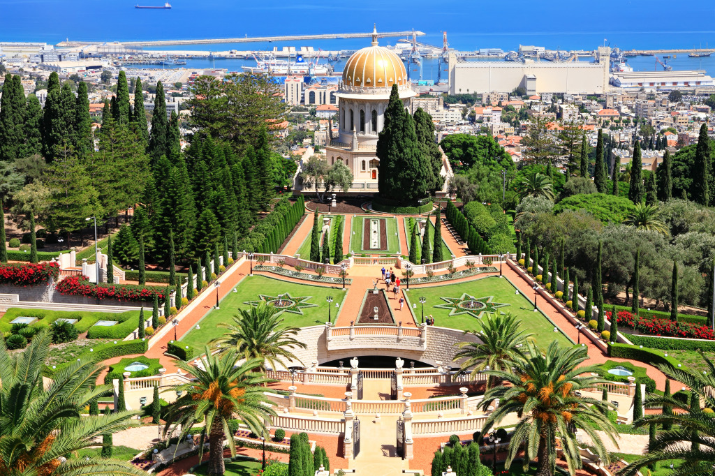 The Gardens of Haifa, Israel jigsaw puzzle in Great Sightings puzzles on TheJigsawPuzzles.com