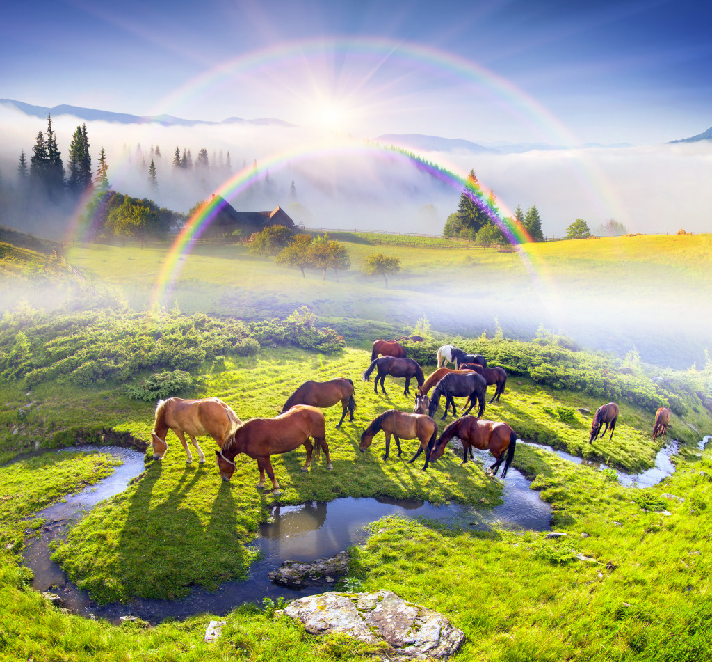 Alpine Pasture jigsaw puzzle in Animals puzzles on TheJigsawPuzzles.com