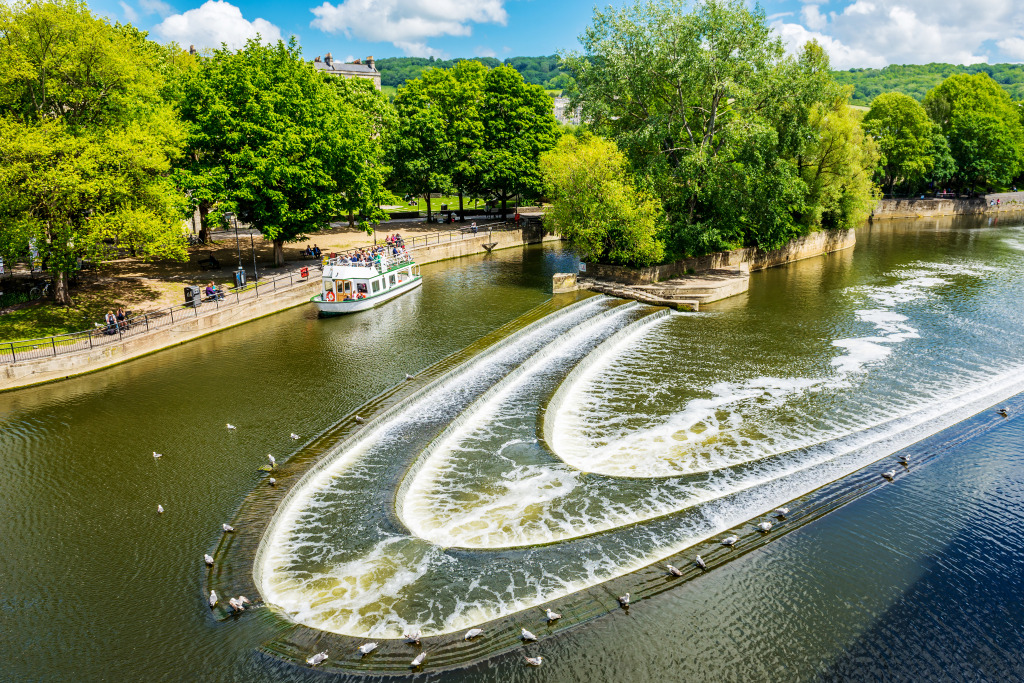 Pulteney Bridge in Bath, England jigsaw puzzle in Waterfalls puzzles on TheJigsawPuzzles.com