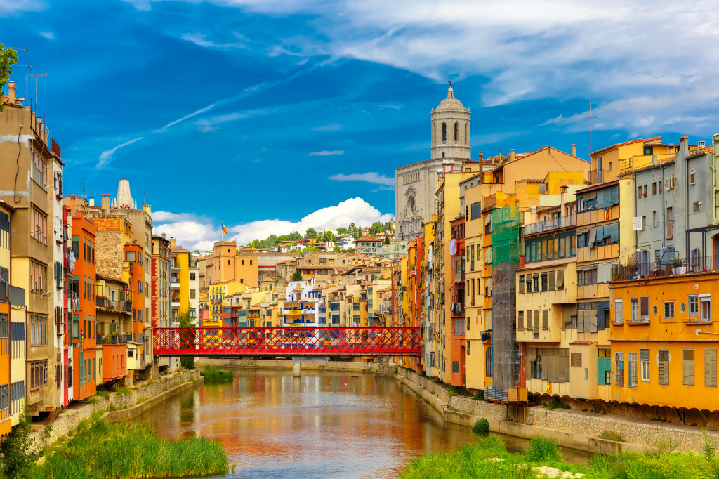 Eiffel Bridge, Girona, Spain jigsaw puzzle in Bridges puzzles on TheJigsawPuzzles.com