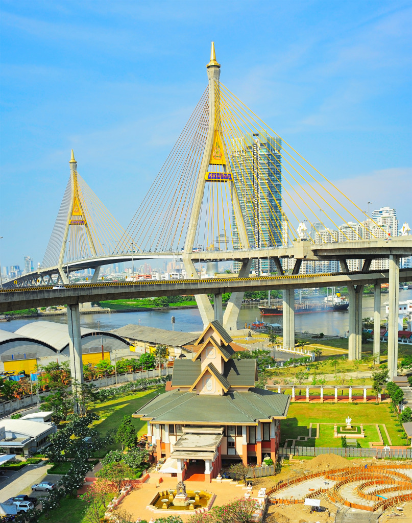 Industrail Ring Road Bridge, Bangkok jigsaw puzzle in Bridges puzzles on TheJigsawPuzzles.com