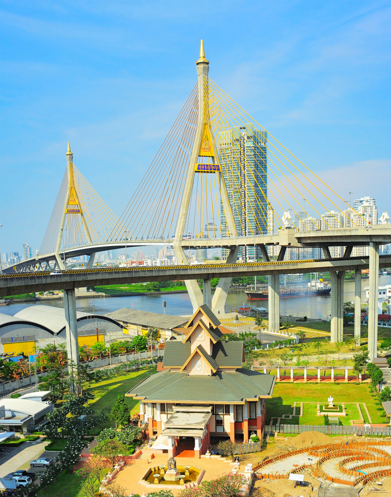 Industrail Ring Road Bridge, Bangkok jigsaw puzzle in Bridges puzzles on TheJigsawPuzzles.com