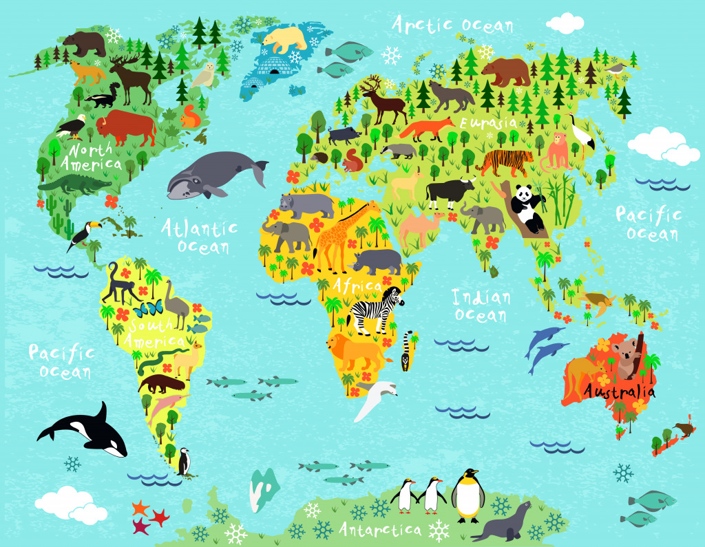 Animals of the World jigsaw puzzle in Animals puzzles on TheJigsawPuzzles.com
