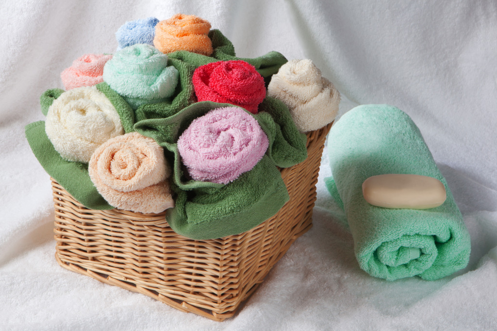 Towel Flowers jigsaw puzzle in Macro puzzles on TheJigsawPuzzles.com