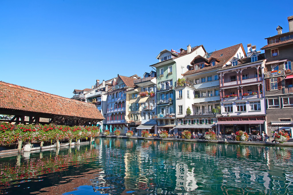 Historical Thun City, Switzerland jigsaw puzzle in Bridges puzzles on TheJigsawPuzzles.com