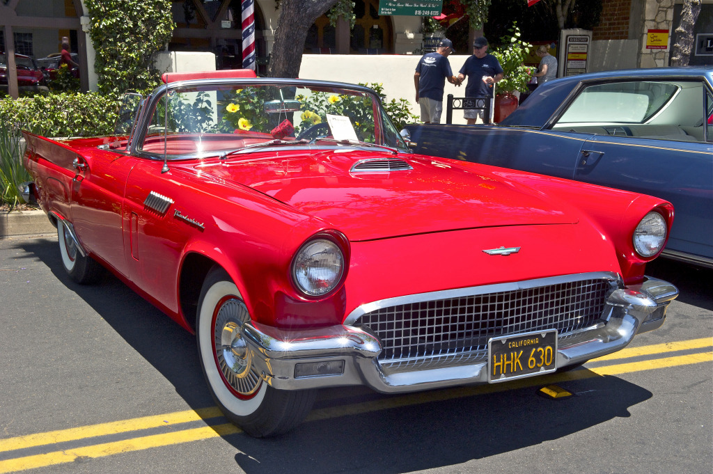 1957 Ford Thunderbird in Montrose CA jigsaw puzzle in Cars & Bikes puzzles on TheJigsawPuzzles.com