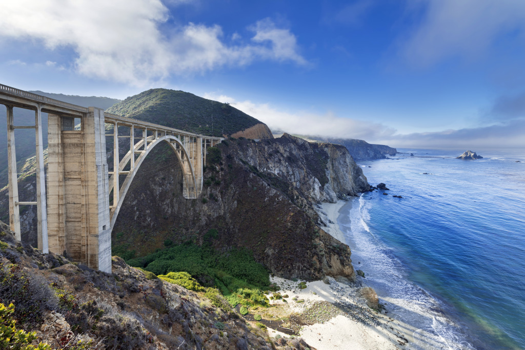 Bixby Bridge, Big Sur, California jigsaw puzzle in Bridges puzzles on TheJigsawPuzzles.com