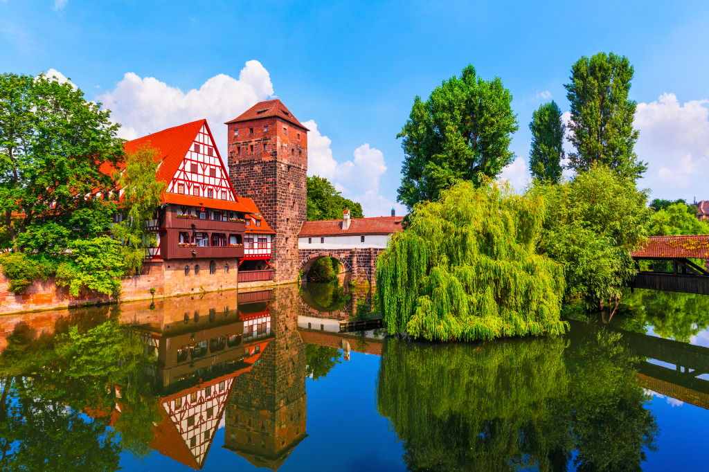 Pegnitz River in Nuremberg, Germany jigsaw puzzle in Bridges puzzles on TheJigsawPuzzles.com