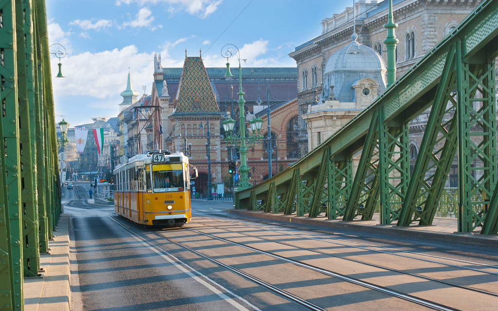 Liberty Bridge in Budapest, Hungary jigsaw puzzle in Bridges puzzles on TheJigsawPuzzles.com