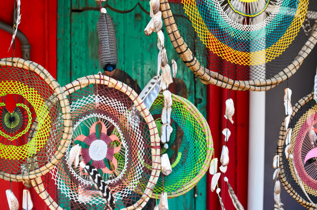 Dreamcatchers in Sayulita, Mexico jigsaw puzzle in Handmade puzzles on TheJigsawPuzzles.com