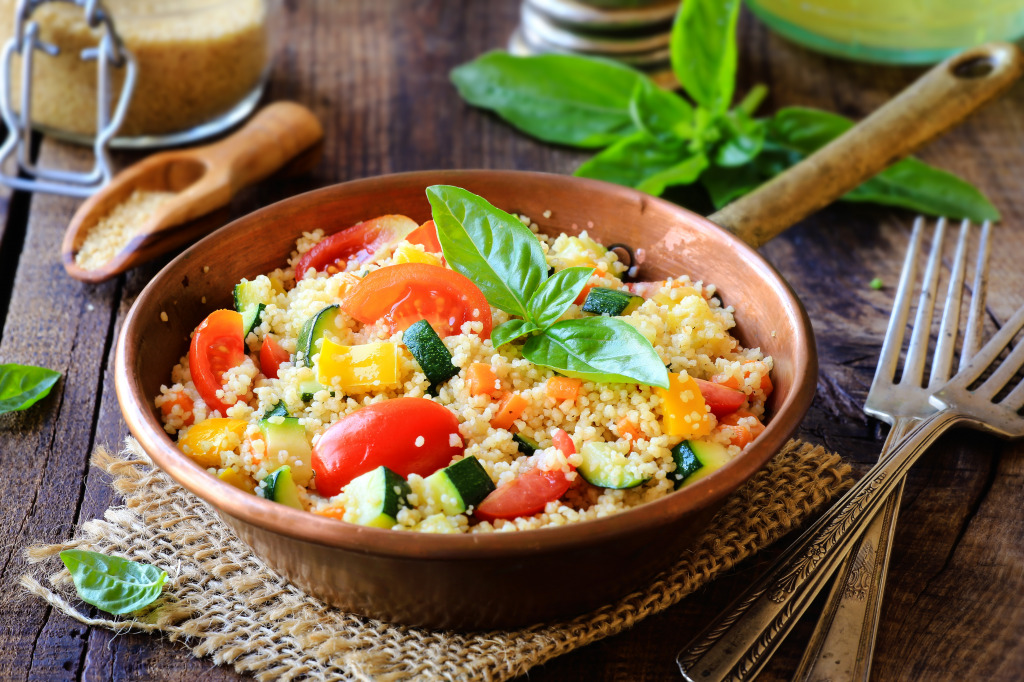 Homemade Vegetarian Couscous jigsaw puzzle in Food & Bakery puzzles on TheJigsawPuzzles.com