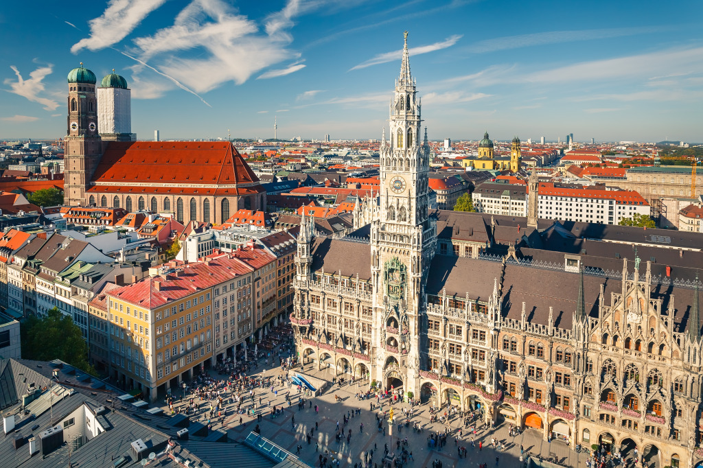 Aerial View of Munich, Germany jigsaw puzzle in Street View puzzles on TheJigsawPuzzles.com