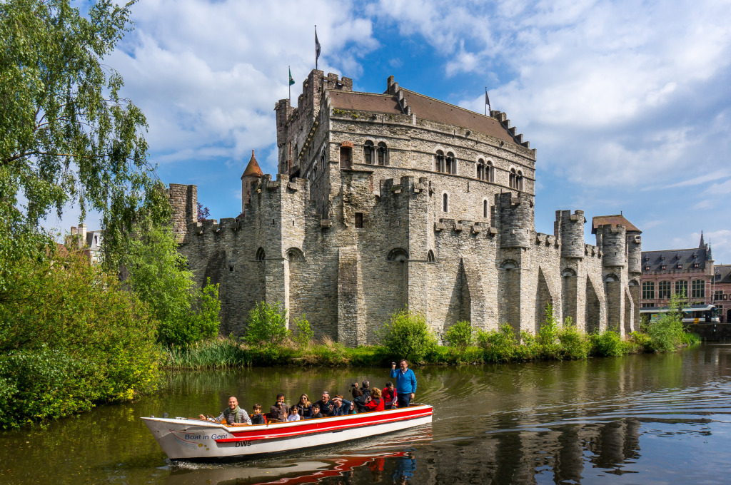 Gravensteen Castle, Ghent, Belgium jigsaw puzzle in Castles puzzles on TheJigsawPuzzles.com