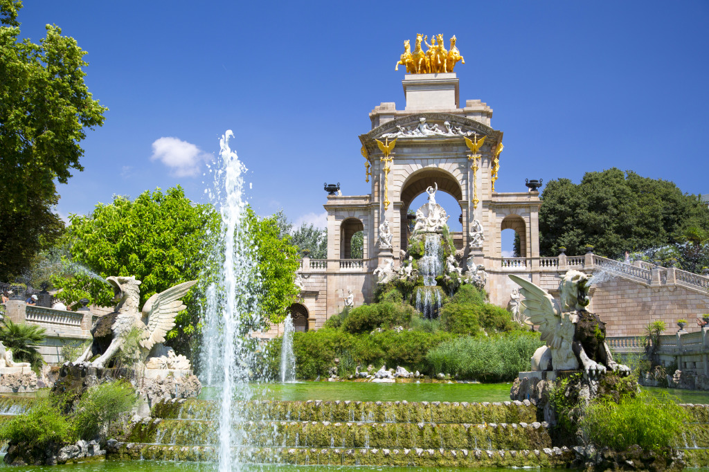 Ciudadela Park Fountain, Barcelona jigsaw puzzle in Waterfalls puzzles on TheJigsawPuzzles.com