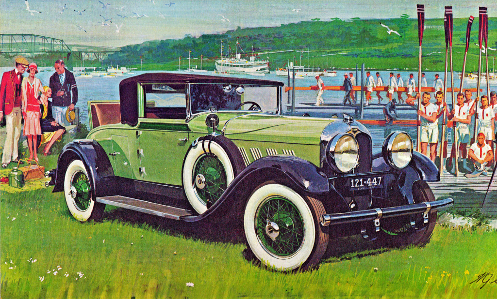 1930 Auburn Model 8-95 Cabriolet jigsaw puzzle in Cars & Bikes puzzles on TheJigsawPuzzles.com