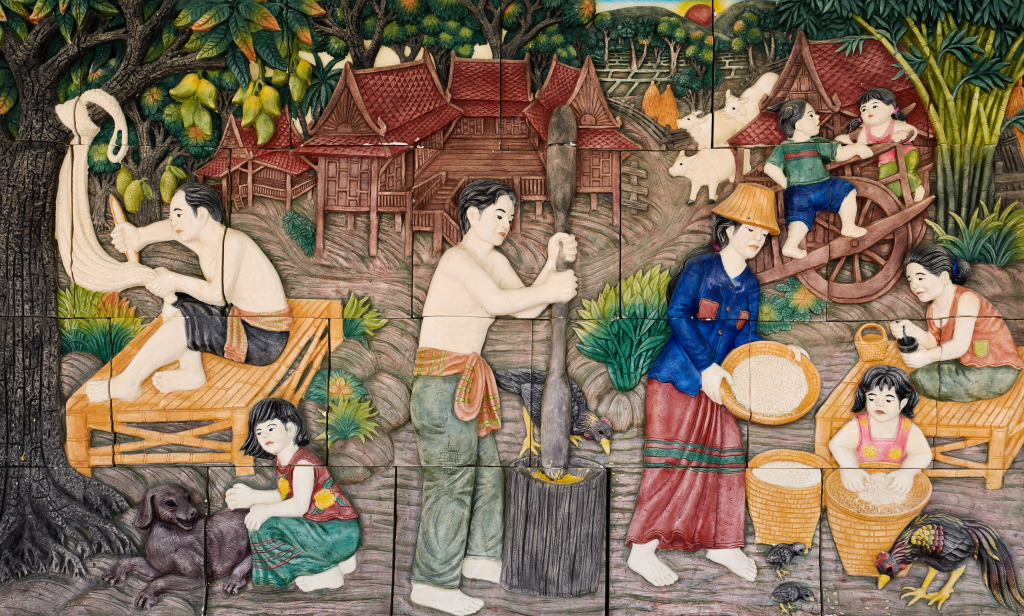 Traditional Thai Agriculture jigsaw puzzle in People puzzles on TheJigsawPuzzles.com