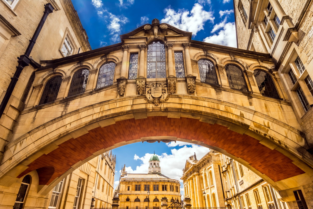Bridge of Sighs in Oxford jigsaw puzzle in Bridges puzzles on TheJigsawPuzzles.com