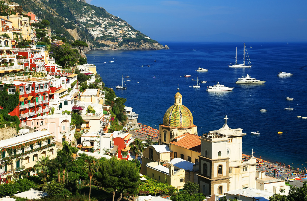 Positano on Amalfi Coast, Italy jigsaw puzzle in Great Sightings puzzles on TheJigsawPuzzles.com