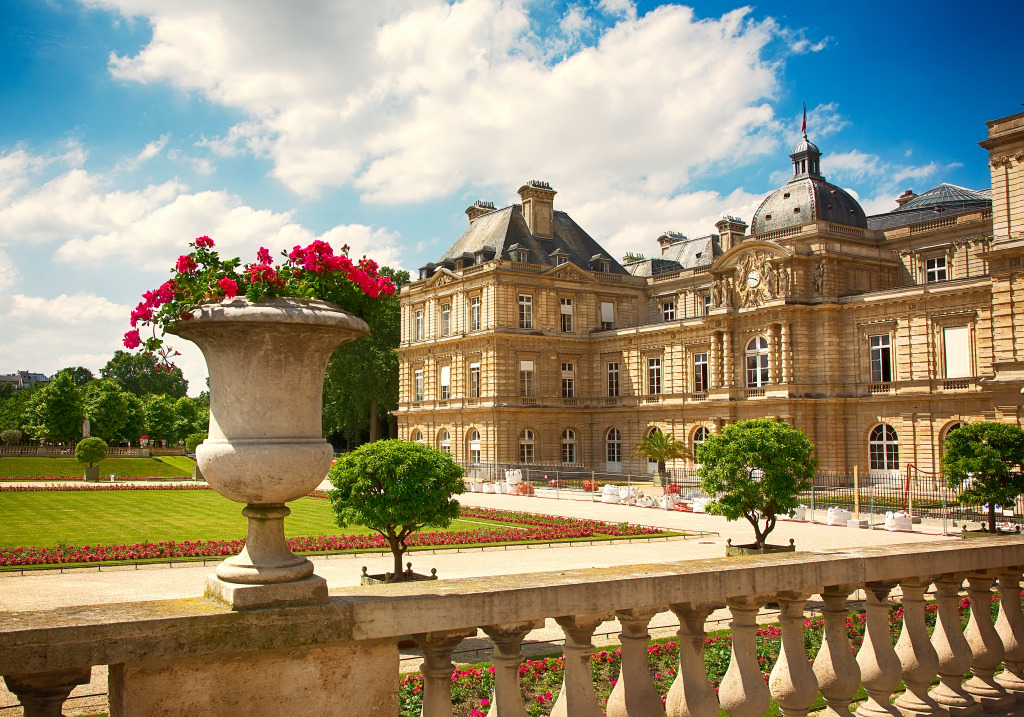 Luxembourg Palace, Paris, France jigsaw puzzle in Puzzle of the Day puzzles on TheJigsawPuzzles.com