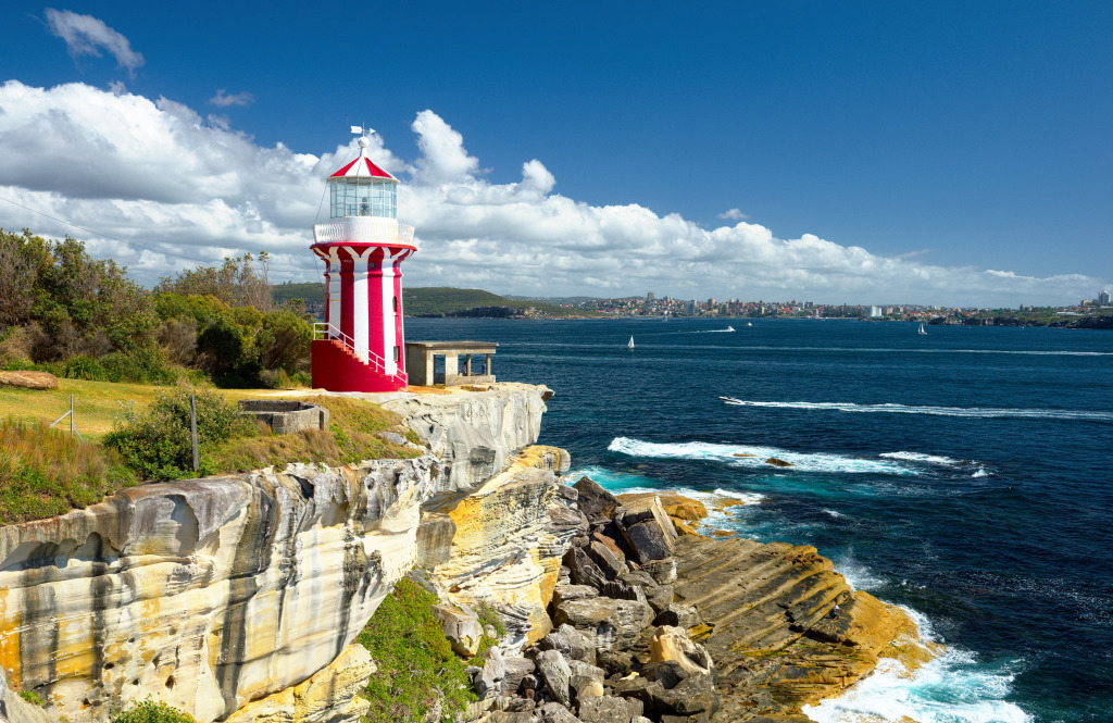 Sydney South Head Lighthouse jigsaw puzzle in Great Sightings puzzles on TheJigsawPuzzles.com