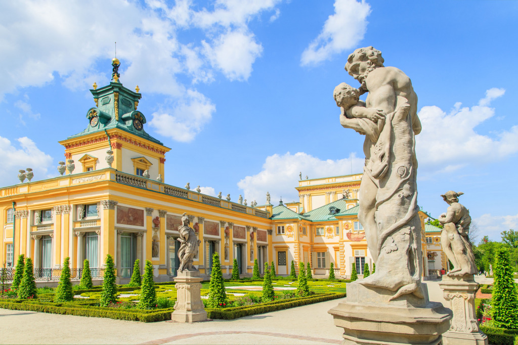 Wilanow Royal Palace, Poland jigsaw puzzle in Castles puzzles on TheJigsawPuzzles.com