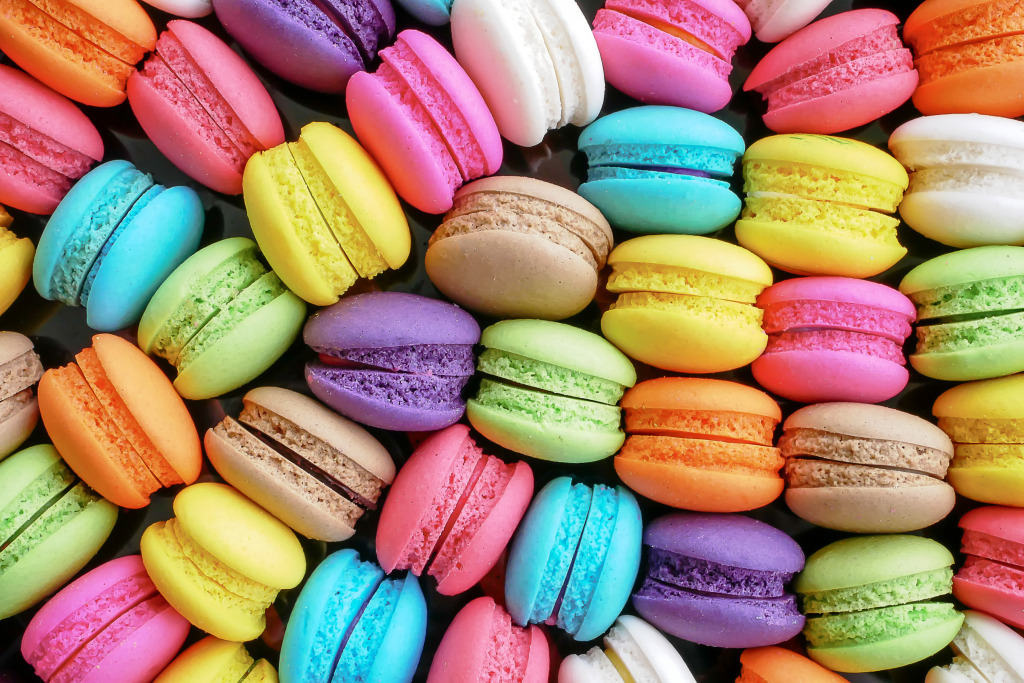 Colorful Macarons jigsaw puzzle in Food & Bakery puzzles on TheJigsawPuzzles.com