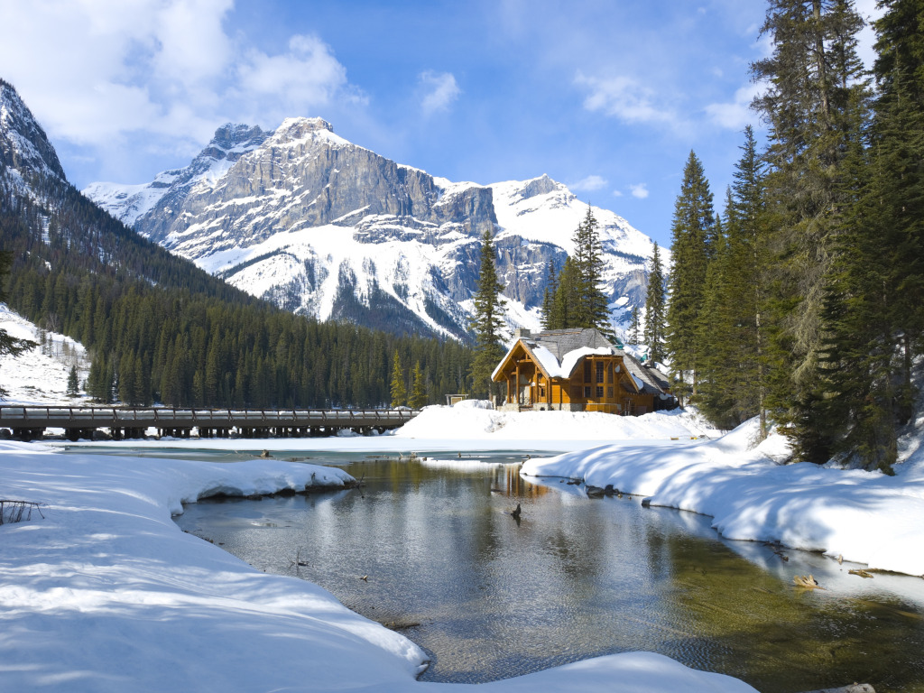 Emerald Lake, Yoho National Park, Canada jigsaw puzzle in Great Sightings puzzles on TheJigsawPuzzles.com