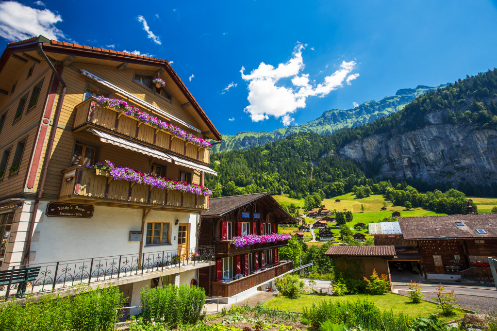 Lauterbrunnen, Switzerland jigsaw puzzle in Puzzle of the Day puzzles on TheJigsawPuzzles.com