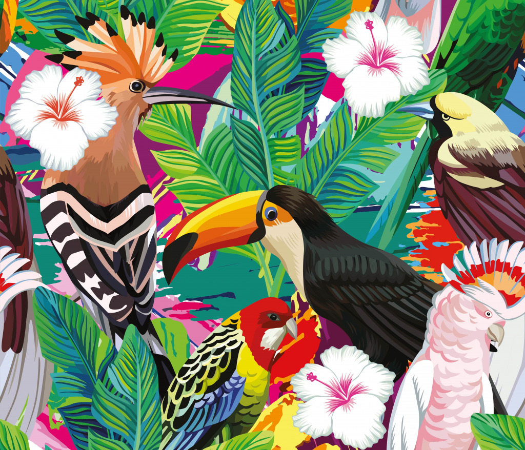 Tropical Birds jigsaw puzzle in Animals puzzles on TheJigsawPuzzles.com