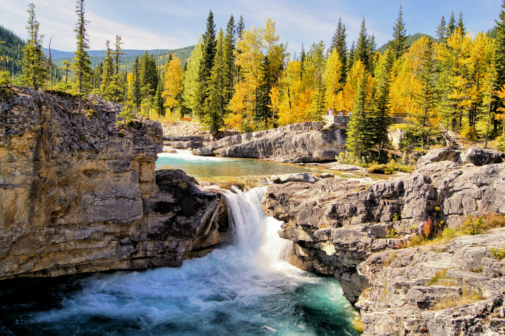 Kananaskis Region, Canadian Rockies jigsaw puzzle in Waterfalls puzzles on TheJigsawPuzzles.com