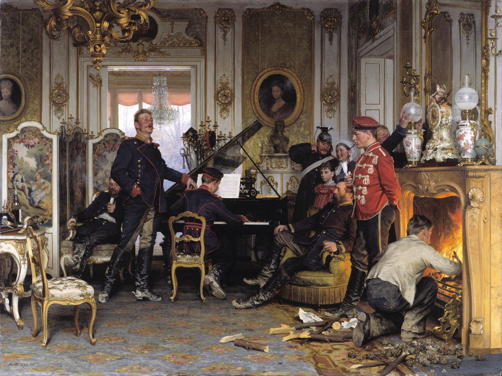 In the Troops' Quarters outside Paris jigsaw puzzle in Piece of Art puzzles on TheJigsawPuzzles.com