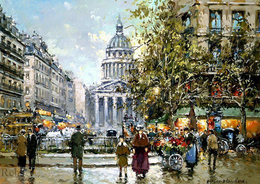 Place Du Luxembourg Le Pantheon jigsaw puzzle in Piece of Art puzzles on TheJigsawPuzzles.com