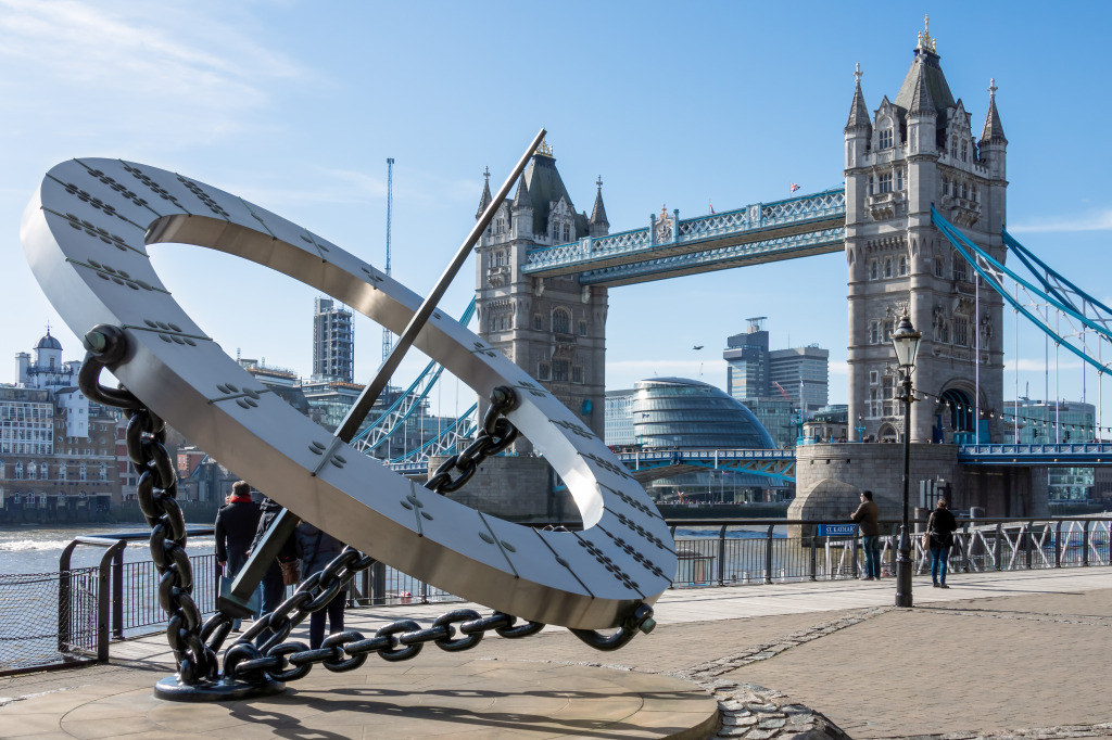 Sun Dial near Tower Bridge jigsaw puzzle in Puzzle of the Day puzzles on TheJigsawPuzzles.com