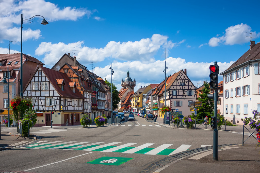 Historic Center of Selestat, France jigsaw puzzle in Street View puzzles on TheJigsawPuzzles.com