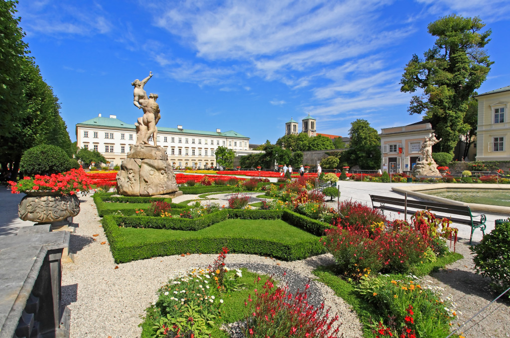 Mirabell Palace and Gardens, Austria jigsaw puzzle in Castles puzzles on TheJigsawPuzzles.com