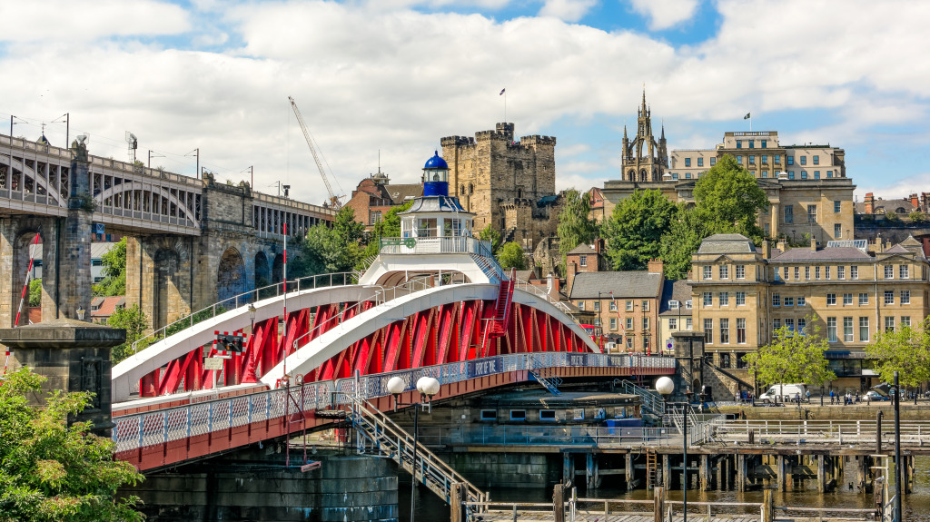 Newcastle Swing Bridge jigsaw puzzle in Bridges puzzles on TheJigsawPuzzles.com