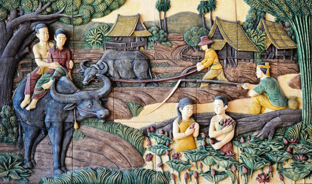 Traditional Thai Agriculture jigsaw puzzle in People puzzles on TheJigsawPuzzles.com