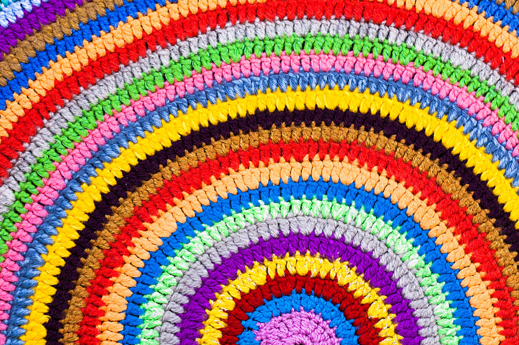 Multicolor Crocheted Rug jigsaw puzzle in Handmade puzzles on TheJigsawPuzzles.com