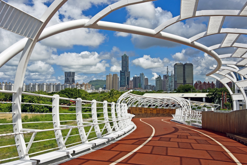 Star-of-Cianjhen Bike Bridge, Taiwan jigsaw puzzle in Bridges puzzles on TheJigsawPuzzles.com