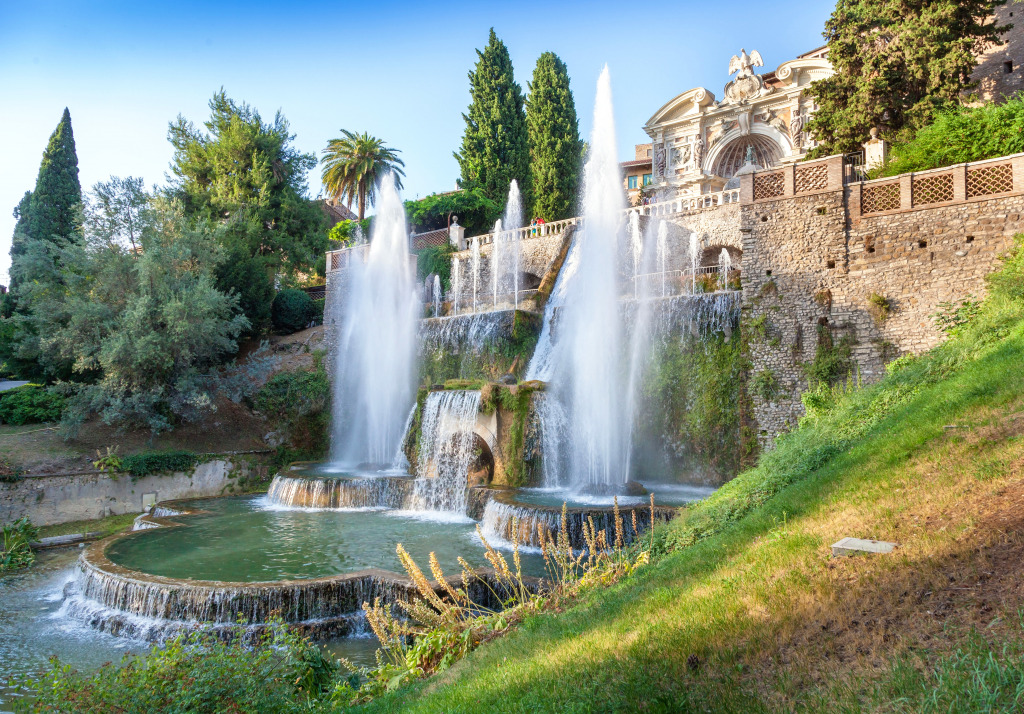 Villa d'Este Fountain and Gardens, Italy jigsaw puzzle in Waterfalls puzzles on TheJigsawPuzzles.com