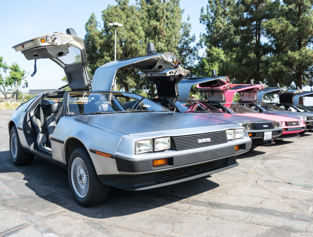 DMC De Lorean in Los Angeles jigsaw puzzle in Cars & Bikes puzzles on TheJigsawPuzzles.com