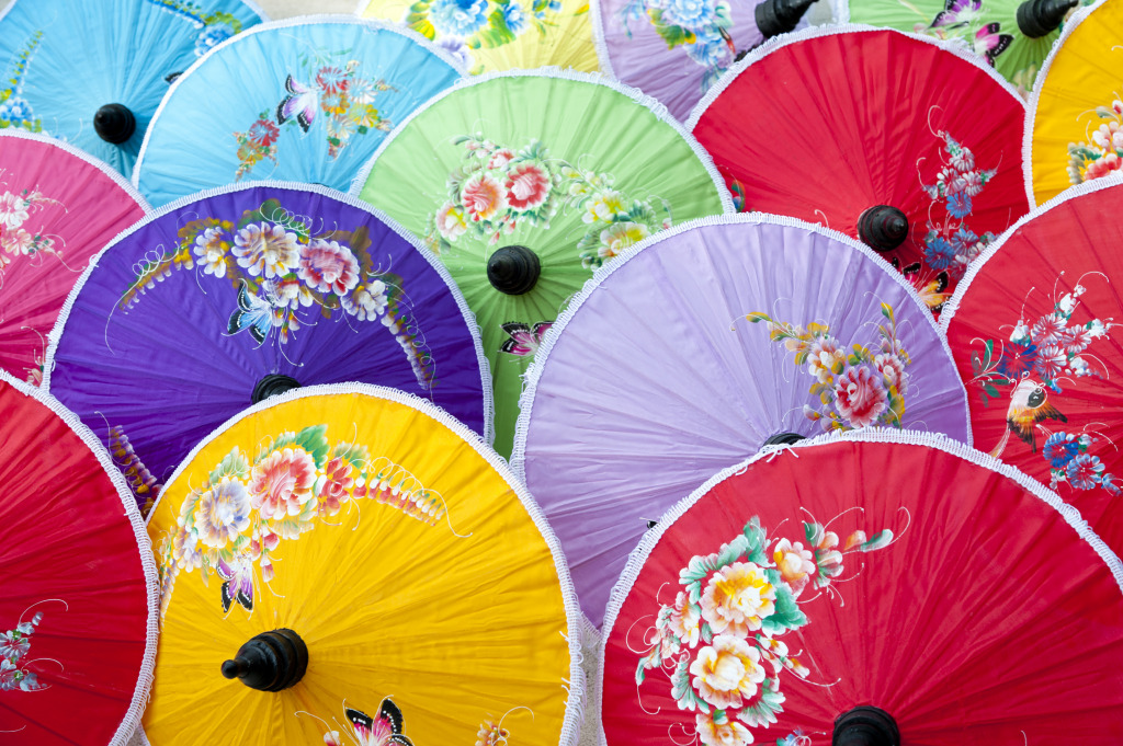 Handmade Umbrellas, Bo Sang, Thailand jigsaw puzzle in Handmade puzzles on TheJigsawPuzzles.com