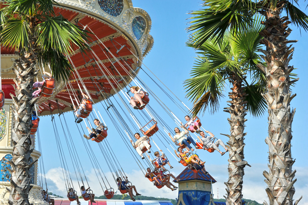 Amusement Park in Sochi, Russia jigsaw puzzle in Puzzle of the Day puzzles on TheJigsawPuzzles.com