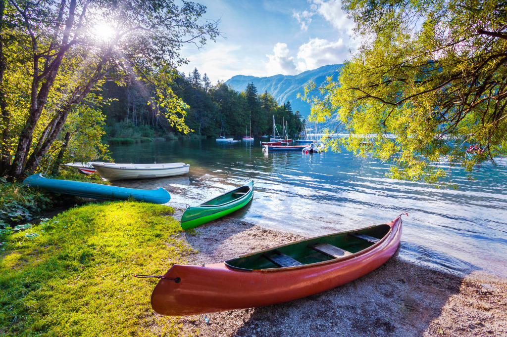 Bohinj Lake, Julian Alps, Slovenia jigsaw puzzle in Puzzle of the Day puzzles on TheJigsawPuzzles.com